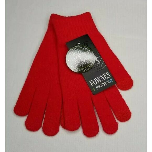 Fownes Accessories - Fownes Red Knit PROTX2 Gloves One Size Touch Screen Enabled